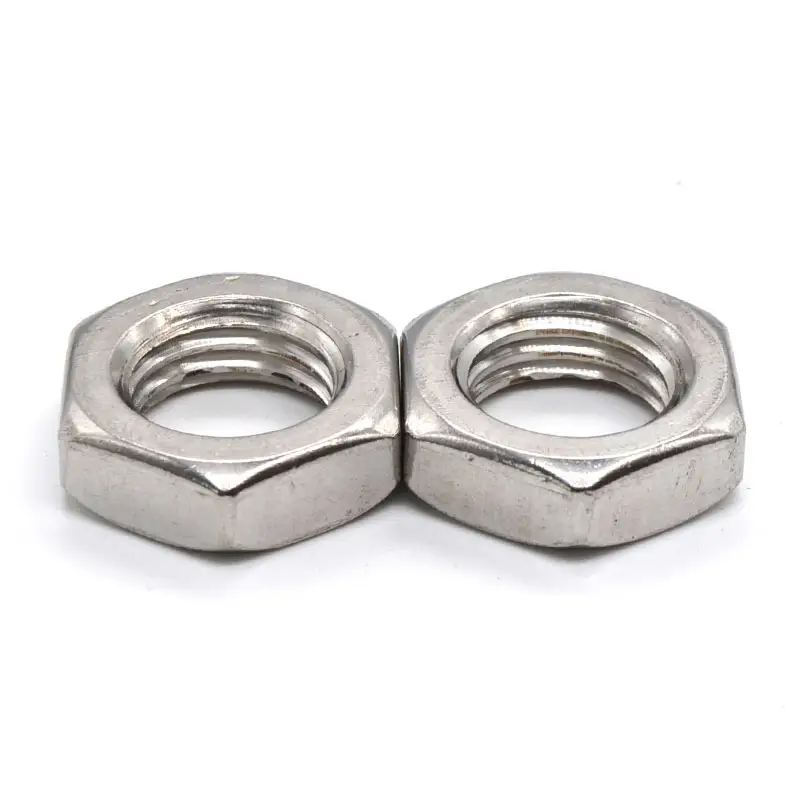 DIN439 stainless steel chamfered hex head thin nut jam nut