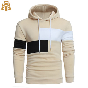 <span class=keywords><strong>Polaire</strong></span> D'épissure Contraste Couleur Bloc Rayé Pull Couleur Beige Gars Sweats À Capuche Et <span class=keywords><strong>Sweat</strong></span>-Shirts - Product Image 1