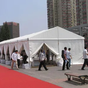 Waterproof White PVC Cover Wedding Marquee Tent for Outdoor Beach Events Windproof Aluminum Frame with Custom Logo Printing
