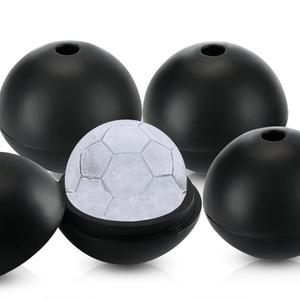 Round Sphere Soccer Ball Ice Cube Molds Create 1.5 Inch Cubes