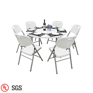 High Quality Plastic <strong>Folding</strong> Table <strong>Dining</strong> <strong>Set</strong> 6 Chairs Modern White Wedding Party Camping <strong>Folding</strong> Table and Chairs - Product Image 2
