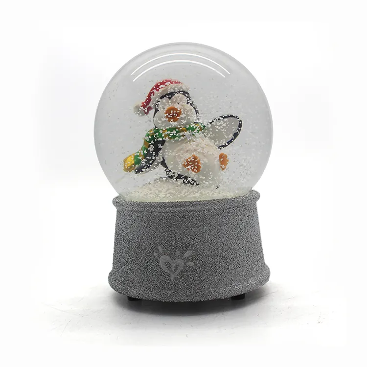 Custom Penguin Snow Globe Resina Artesanato Animal-Shaped Snowball Resina Presentes para Natal Presente