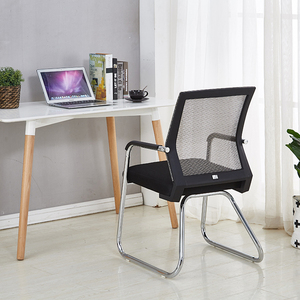 Venta al por mayor de metal <span class=keywords><strong>piernas</strong></span> negro arco de forma colorida de la espalda de tela de malla de computadora personal silla de oficina sin ruedas - Product Image 3