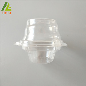 Hot Sale HACCP Certified Professional Disposable PET Clamshell Plastic <strong>Individual</strong> <strong>Cupcake</strong> Holder <strong>Box</strong> for Sandwich Sushi Serving - Product Image 6