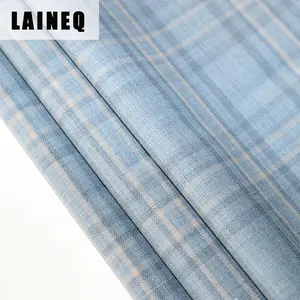 Super 120s worsted wool plaid fabric for men's jacket and suit 270g/m