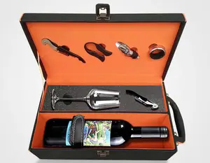 High-end K2027 1 bottle of wine with glass red wine gift box set