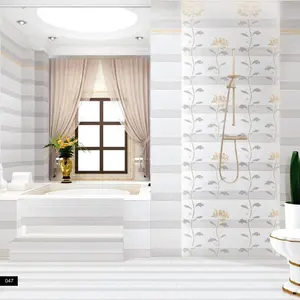 China fornecedor bonito flor cinza porcelana azulejos de parede 300x600mm