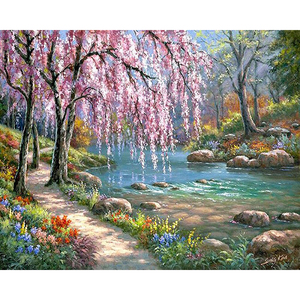 YIWU OYUE Modern DIY <strong>Paint</strong> Kits Handmade Canvas <strong>Frame</strong> for Oil Painting by Number Wholesale Scenery Subjects - Product Image 5
