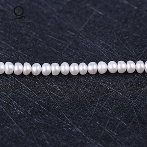 Daking de Freshwatwer perlas sueltas a granel AAA 4-4,5mm Botón de perlas blancas naturales precio - Product Image 3