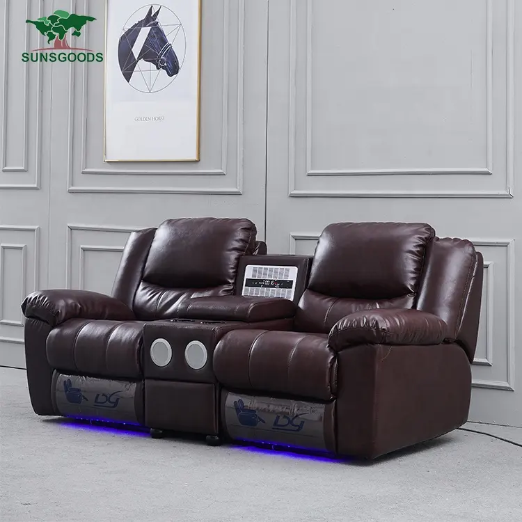 Groothandel Meubels Ontwerp 2 Zits Cinema Fauteuil Fauteuil Stoel Home Theater, Home Cinema Sofa 5 Seat