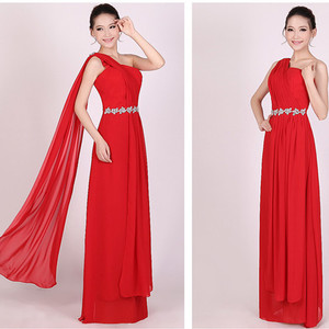 Longue Robe de demoiselle d'honneur en mousseline, robes de demoiselle d'honneur de mariage, Robe de bal, 2023 - Product Image 4