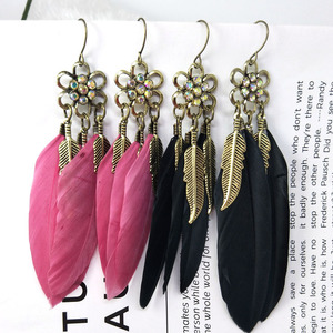 Envío <span class=keywords><strong>gratuito</strong></span> pendiente de moda flor largo de la hoja de cuentas de borla, pendientes para las mujeres chica regalo - Product Image 5