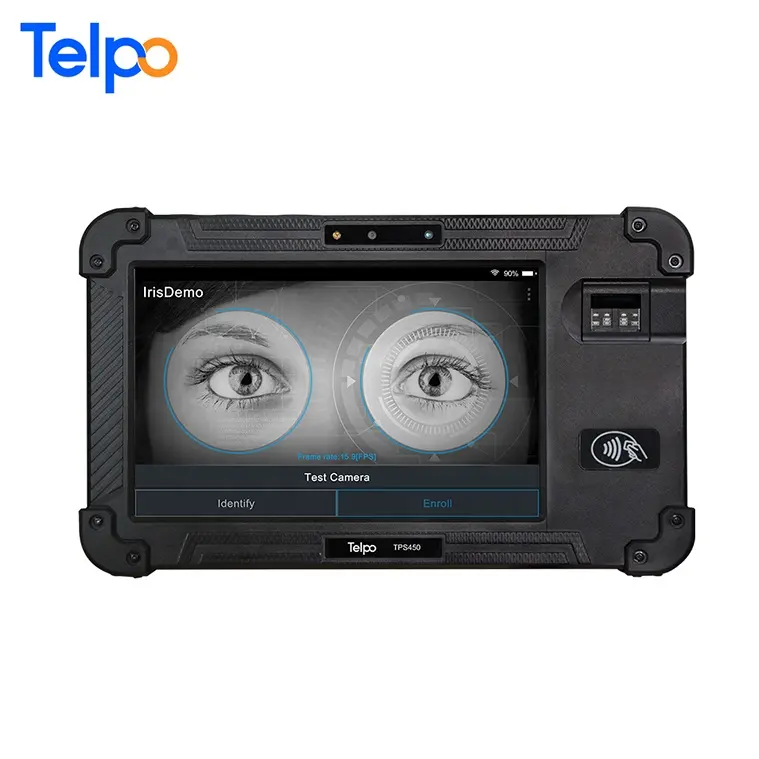 Telpo TPS450 휴대 4 그램 와이파이 벽 장착 태블릿 안드로이드 지문 스캐너, QR 코드 스캐너