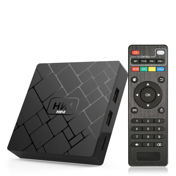 HK1 미니 안드로이드 9.0 스마트 TV 박스 RK3229 쿼드 코어 스트리밍 미디어 플레이어 Anodroid9.0 TVBox 2GB 16GB ROM 지원 2.4G Wifi 4K