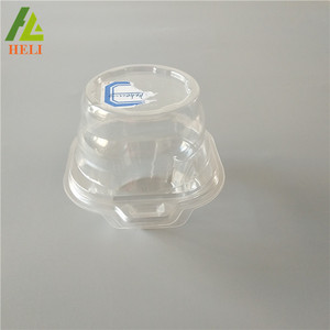 Hot Sale HACCP Certified Professional Disposable PET Clamshell Plastic <strong>Individual</strong> <strong>Cupcake</strong> Holder <strong>Box</strong> for Sandwich Sushi Serving - Product Image 3