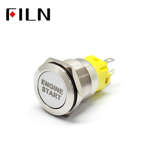 16mm 12v LED Stainless Steel Metal Push <strong>Button</strong> Switch Dashboard Warning <strong>Symbol</strong> Momentary Latching Car Racing - Product Image 3