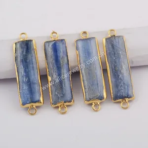 G1754 Natuurlijke Kyanite blue stone connectors sieraden maken