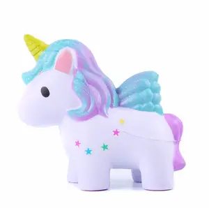 wholesale kawaii cute colored unicorn stress toys slow rising toys for kids stress reliever toy