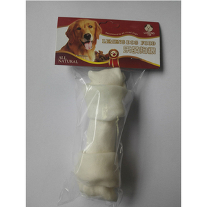 Juguete para masticar para perros, huesos de perro de raúda anudada, envoltura blanca - Product Image 2