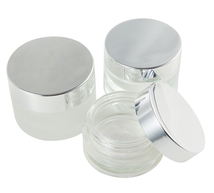 Contenitore Cosmetico in Vetro Satinato a Forma di Cilindro per Crema per la Pelle <span class=keywords><strong>30</strong></span> <span class=keywords><strong>ml</strong></span> 50 <span class=keywords><strong>ml</strong></span> - Product Image 1