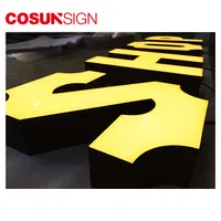 COSUN小売店フロントサイン屋外サイネージロゴ3DストアフロントLEDライトサインレター