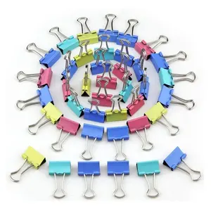 Colorful Fold Back Paper Sheet Metal Binder Clamps Clips