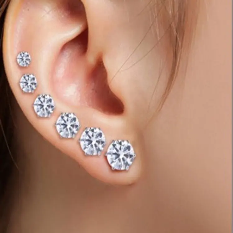 Hermoso estilo cubic zirconia pendientes