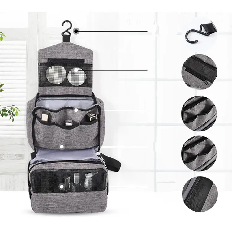 Bolsas de aseo colgantes para hombre de viaje al aire libre para maquillaje, bolsa impermeable personalizada neceser viaje para hombre, bolsas de aseo de viaje hombres