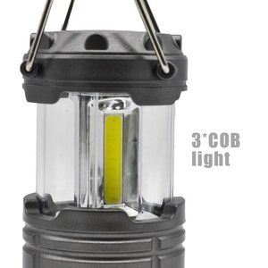 Lanterne LED portable COB Clover ABS, mini lampe blanche, utilisation en extérieur, jardin, suspension, étanche IP44, 3 piles AAA, urgence - Product Image 4