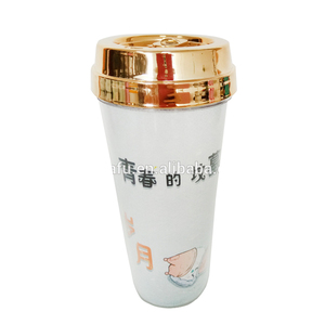 Gran encanto artificial <span class=keywords><strong>agradecido</strong></span> personal personalizado taza de café de plástico 16 oz vaso jarra gabinete para niños y adulto - Product Image 1
