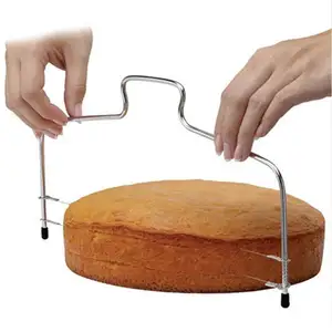 מטבח אביזרי כפול קו מתכוונן אפיית כלי לחם מבצעה חותך מחרוזת סבון סכין DIY עובש נירוסטה עוגת כלי