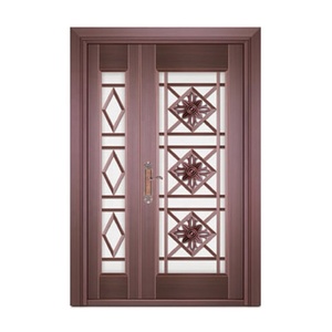 Vendita calda moderna personalizzata insonorizzata per esterno Villa in metallo porta d'ingresso in acciaio per Hotel porta d'ingresso - Product Image 4