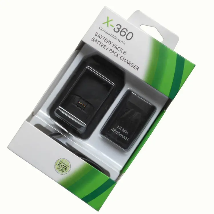 Para Xbox 360 2 em 1 Kit de Carregamento Bateria + Carregador Doca
