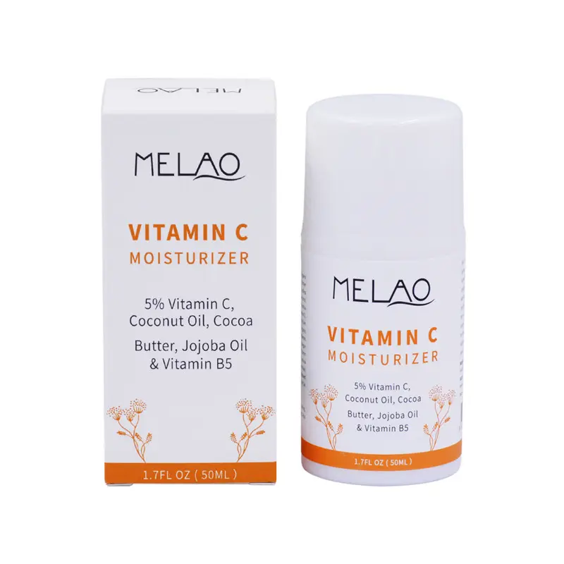 Crème hydratante à la vitamine C pour le visage, produit blanchissante, à l'huile de verre, à la vitamine B5, pour la peau, 50g, 5%