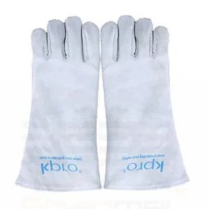 Guanti per saldatura di protezione industriale personalizzati in pelle di buon prezzo - Product Image 1