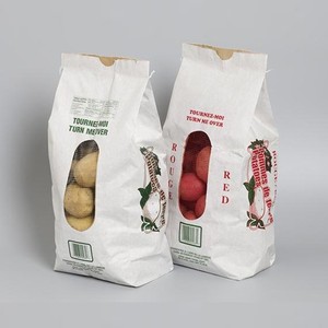 10kg 5kg de embalaje cuadrado bolsa de papel de kraft marrón con asas - Product Image 5