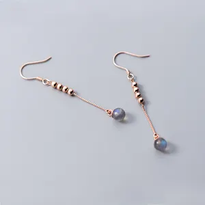 925 Sterling Silver Moonstone Drop Earrings