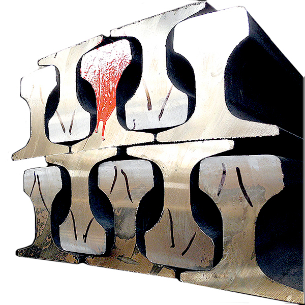 QU100/KP100 рельс крана со сварным рельсовым зажимом и резиновой прокладкой