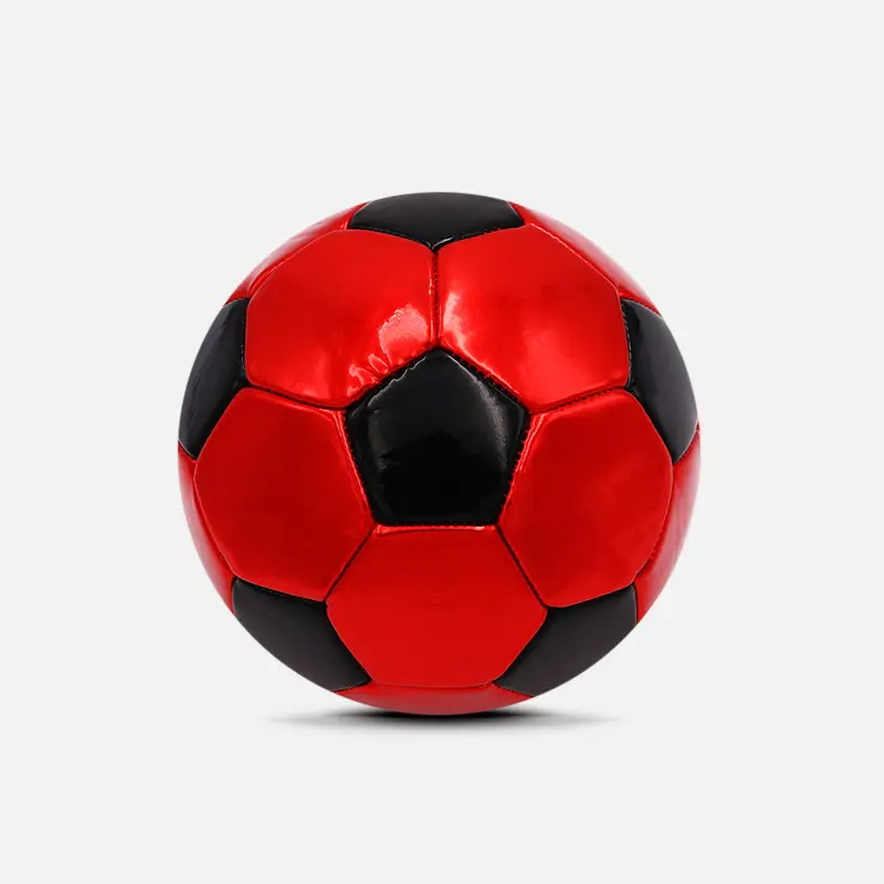 Ballon de Football Miniature taille 1 2 3, jeu de ballon de Football Miniature pour enfants, couleur rouge et noir, cousu à la Machine, diy bricolage