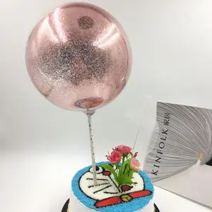 Decoración de pasteles, globos metálicos de confeti para fiestas, accesorios de fotografía, decoración de tartas de cumpleaños y bodas