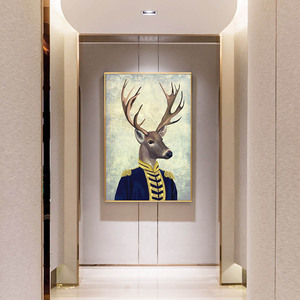 Arte Mural Moderno, Decoración Personalizada para el Hogar, Pintura de Cabeza de Animal en Cuerpo Humano - Product Image 6