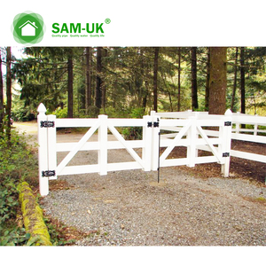 Pvc de privacidad de jardín piscina casa patio uso enrejado blanco cerca de la puerta - Product Image 1