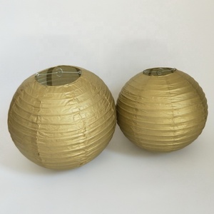 Kích Cỡ Khác Nhau Vàng Bạc Giấy Đèn Lồng Giấy Bóng Chụp Đèn Trang Trí Tiệc - Product Image 2
