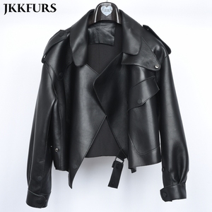 Autumn Latest Fashion Genuine Pink <strong>Silver</strong> Multi Color Lady Short Leather <strong>Jacket</strong> - Product Image 2