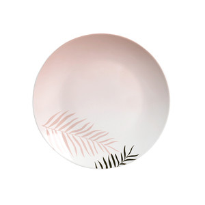 Populaire vente palme d'<span class=keywords><strong>or</strong></span> autocollant assiettes avec des motifs de feuilles pour restaurants - Product Image 2