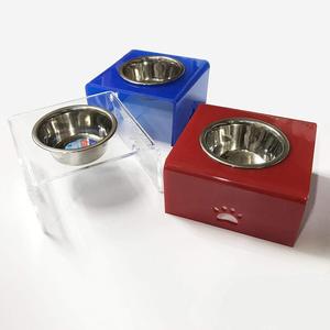 Acrílico Elevada Cão e Gato Pet Alimentador Cor Azul, 1/2/3 Tigelas Levante Stand (2 Quart Capacidade), 3/8 "Grosso - Product Image 4
