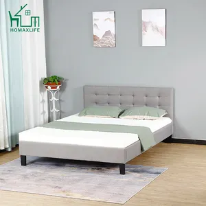 Free Sample King Size Platform Bed Frame For Queen Modern design double bed