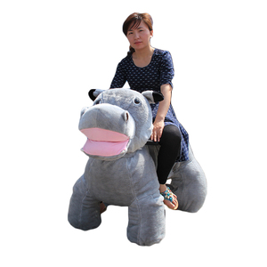 Hipopótamo caminando en animales <span class=keywords><strong>de</strong></span> juguetes zoológico jinete - Product Image 1