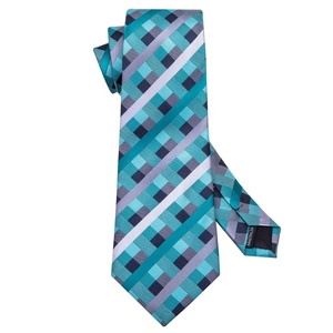 Divertenti Sky Blue Gecontroleerd Homme Seta Uomo Cravatte voor Mannen