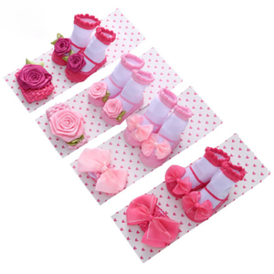 Belle Princesse Bébé Costume Haut De gamme Coton Pleine Lune Chaussettes et Accessoires De Cheveux - Product Image 1